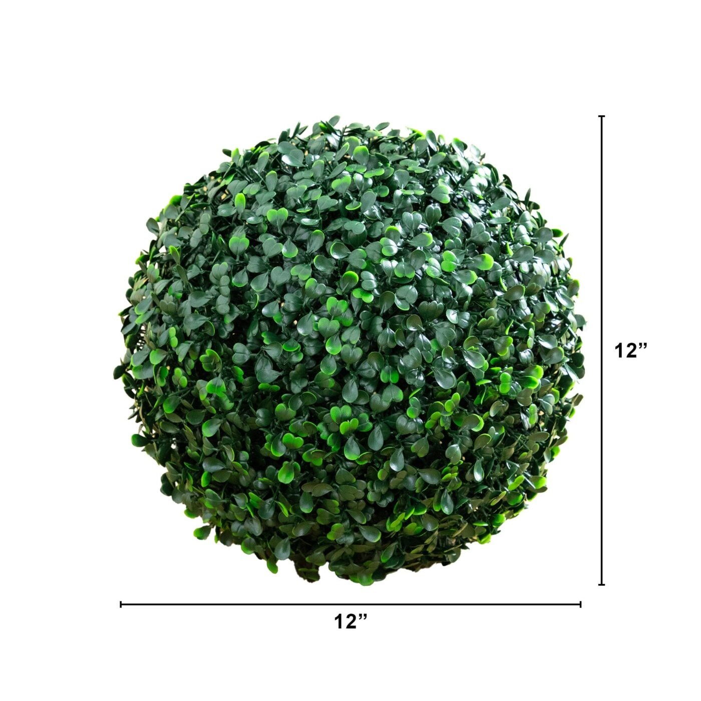 12" UV Resistant Artificial Boxwood Ball (Indoor/Outdoor) - Set of 2