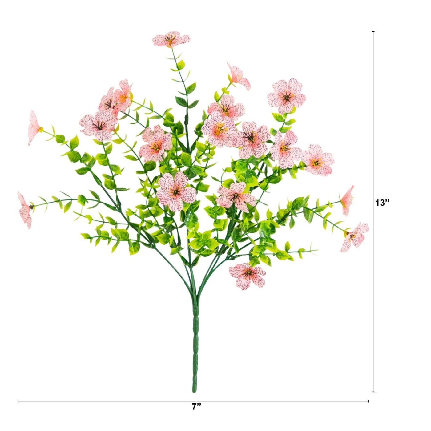 13" UV Daisy Flower Bush Plant (Indoor/Outdoor)- Set of 12