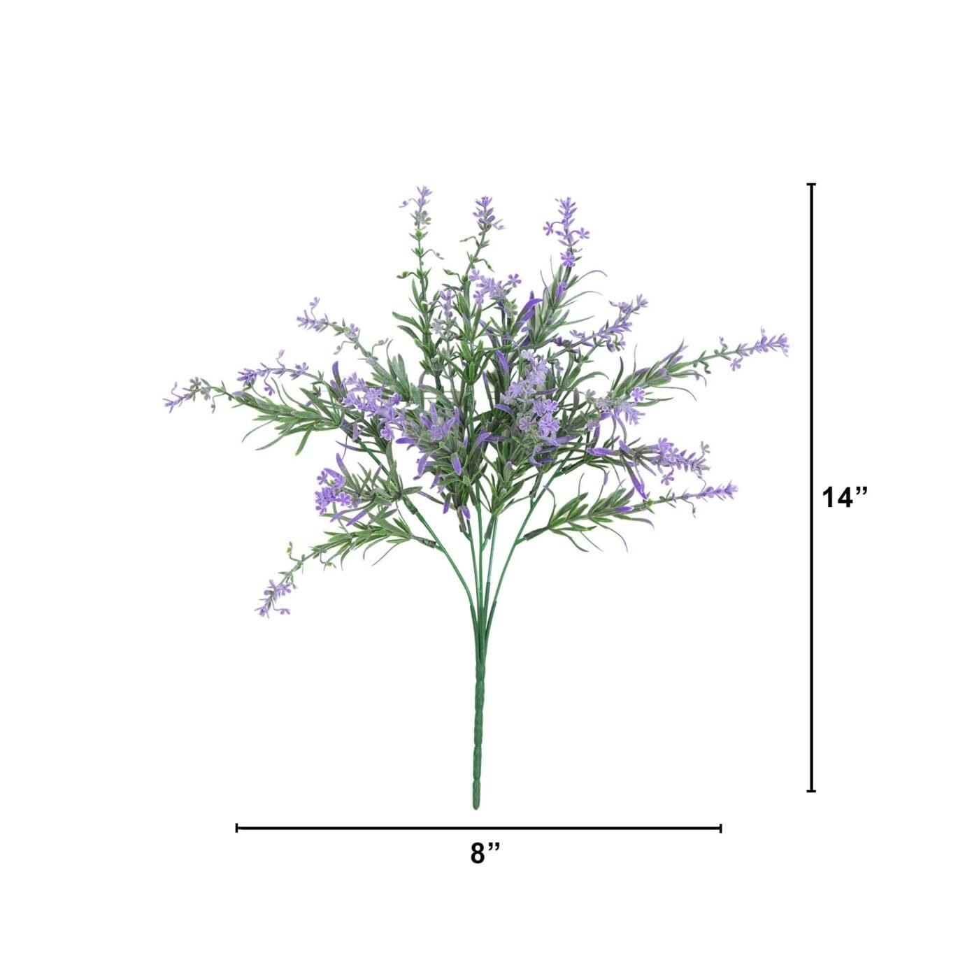 14" UV Resistant Artificial Lavender Bush (Indoor/Outdoor) - Set of 6