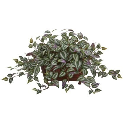 14" Wandering Jew Artificial Plant in Decorative Planter