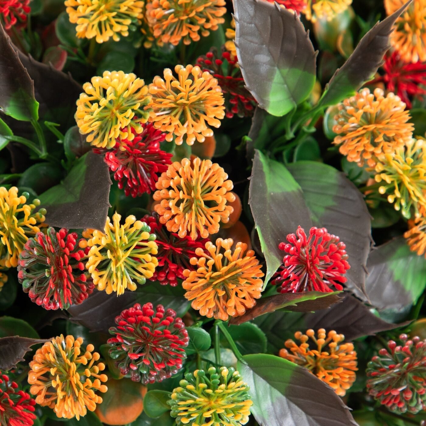 16" UV Resistant Autumn Artificial Mixed Fall Mum Plant in Pot (Indoor/Outdoor)
