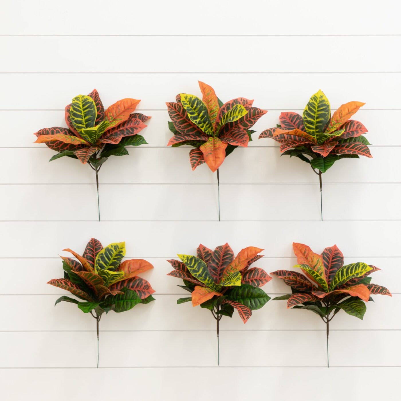 17" Garden Croton Artificial Plant (Real Touch) (Set of 6)