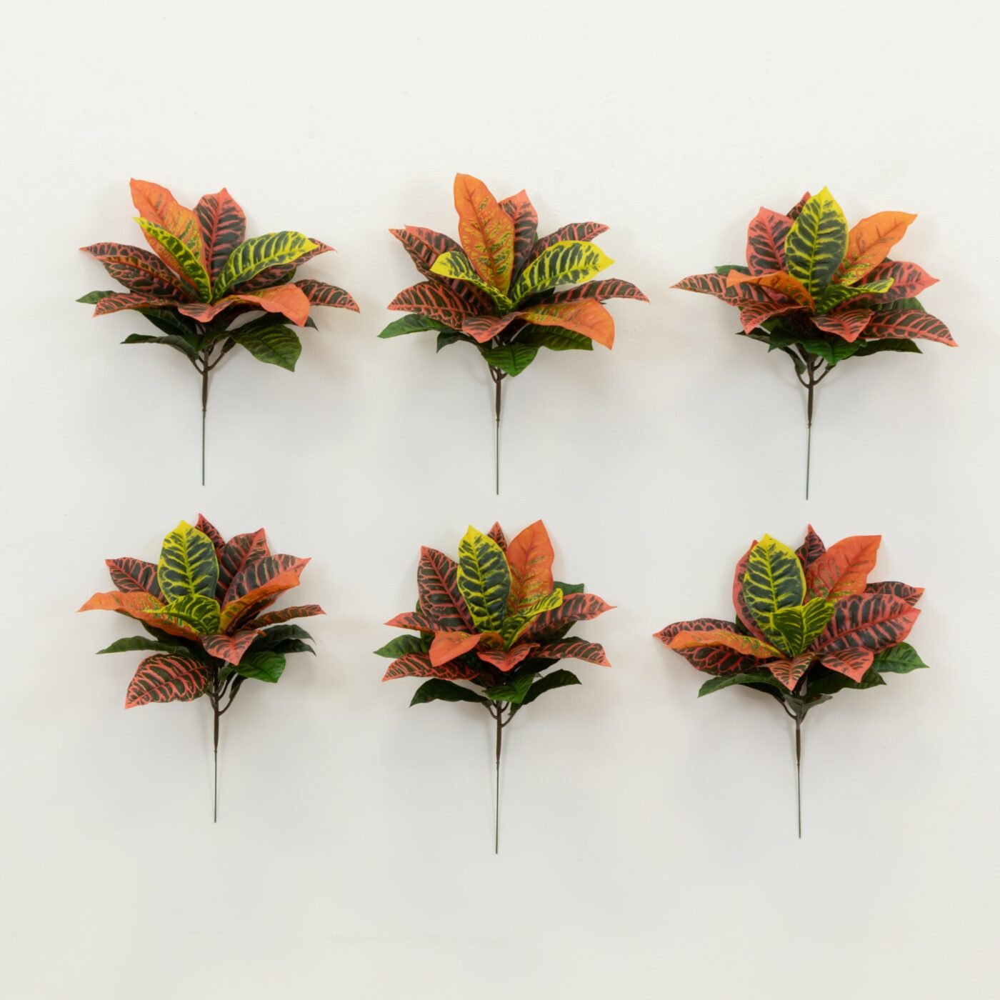 17" Garden Croton Artificial Plant (Real Touch) (Set of 6)