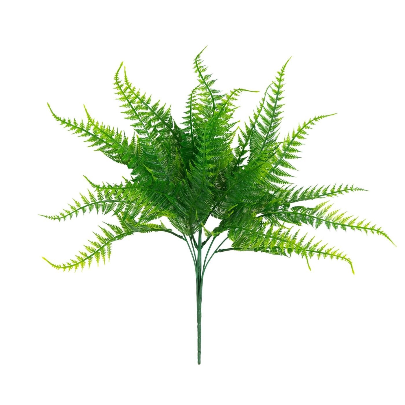 17" UV Resistant Artificial Fern Bush (Indoor/Outdoor) - Set of 6