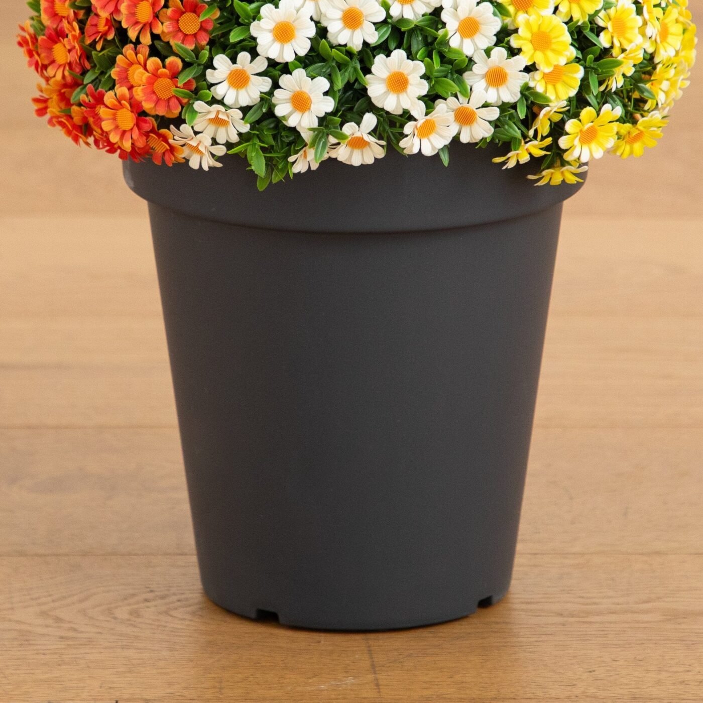 18" UV Resistant Autumn Artificial Fall Mixed Daisy Plant in Pot (Indoor/Outdoor)
