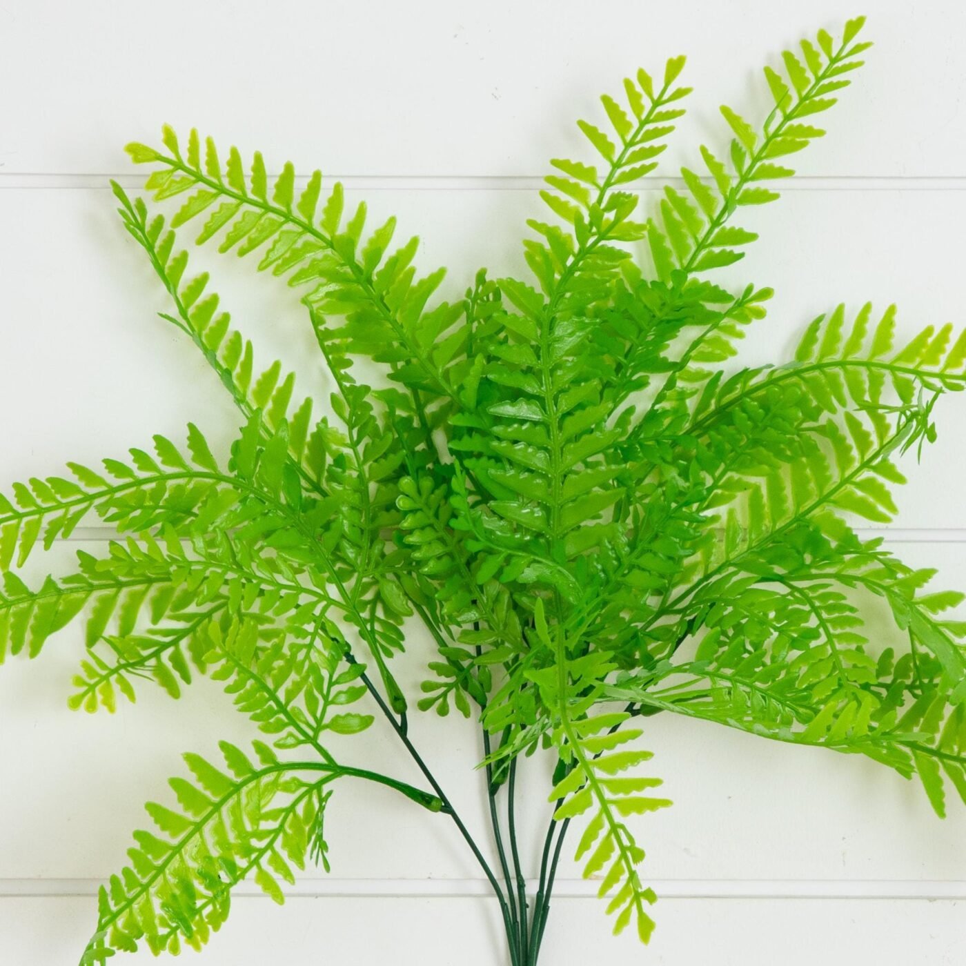 17" UV Resistant Artificial Vibrant Fern Bush (Indoor/Outdoor) - Set of 6