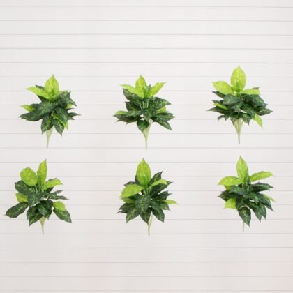 19" Artificial Dieffenbachia Plant - Set of 6