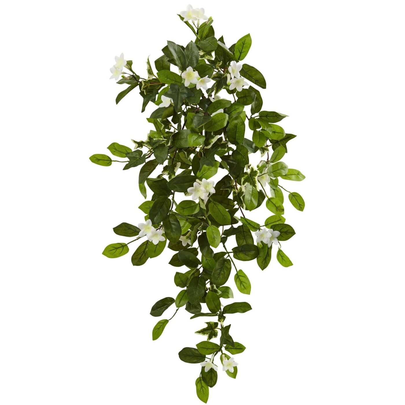 19" Mixed Stephanotis & Ivy Hanging Artificial Plant (Set of 4)