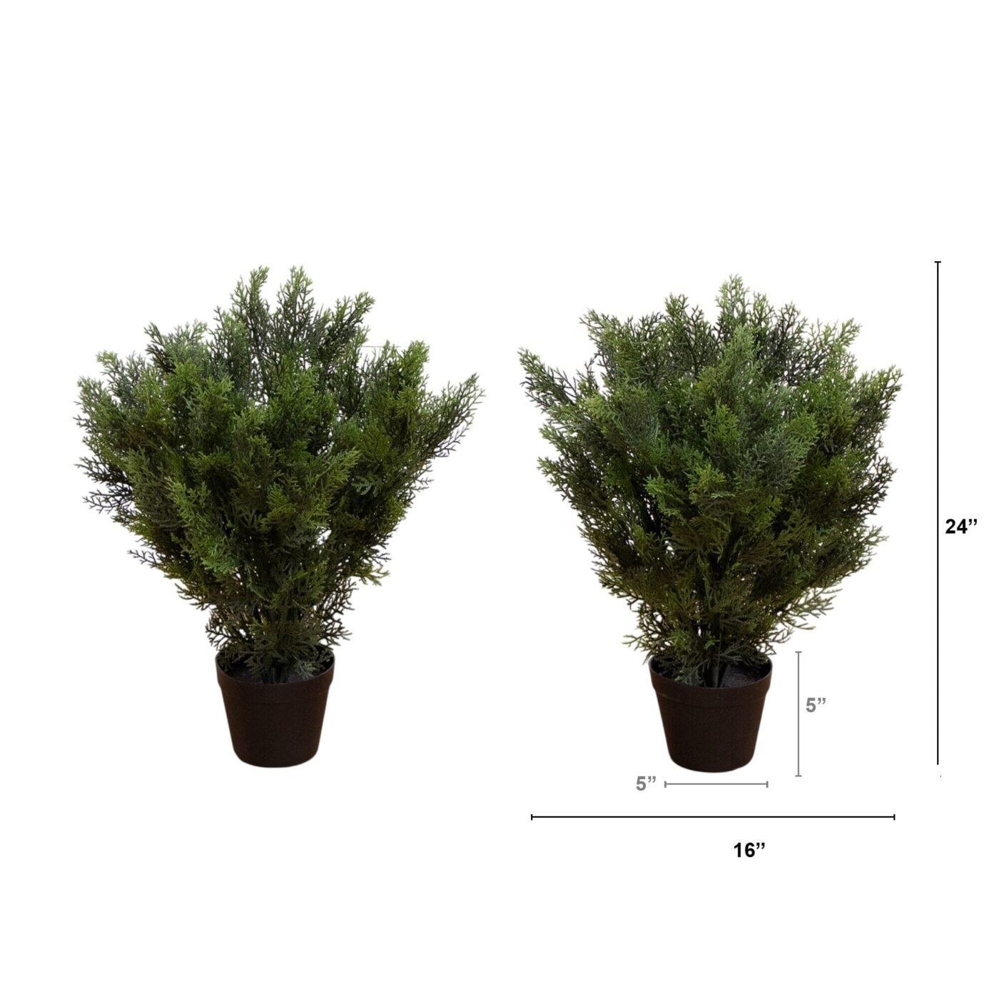 2' Artificial Cedar Bush (Indoor/Outdoor) - Set of 2