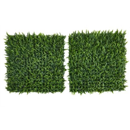20" Grass Artificial Wall Mat (Indoor/Outdoor) (Set of 2) Trellis