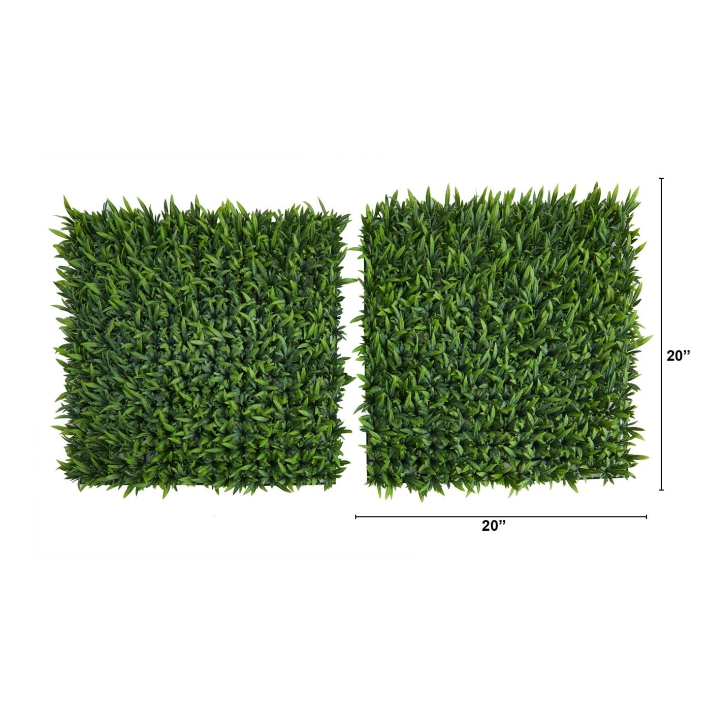 20" Grass Artificial Wall Mat (Indoor/Outdoor) (Set of 2) Trellis