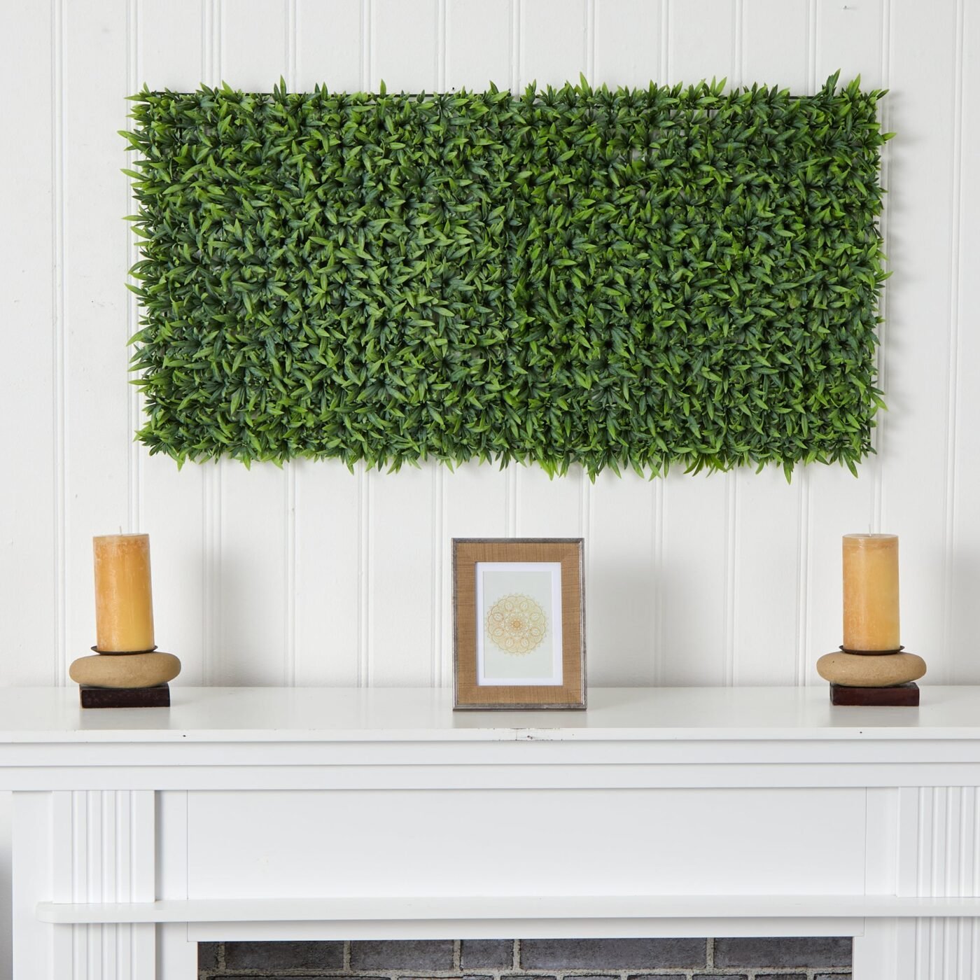20" Grass Artificial Wall Mat (Indoor/Outdoor) (Set of 2) Trellis