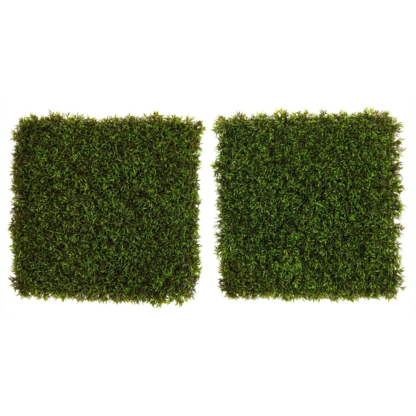 20" Mini Pordocarpus Artificial Wall Mat (Indoor/Outdoor) (Set of 2)