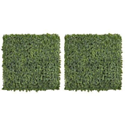 20" Succulent Artificial Wall Mat (Indoor/Outdoor) (Set of 2)