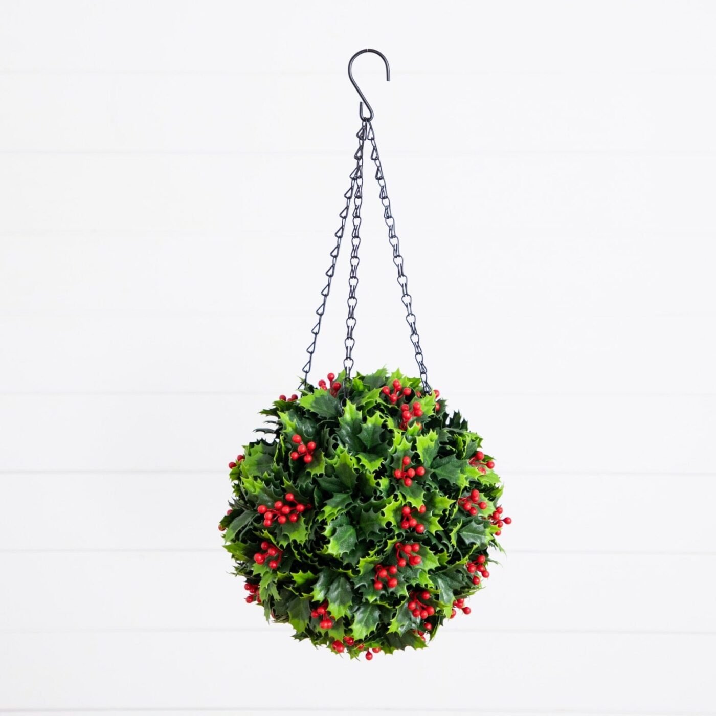 21" UV Resistant Artificial Holly Berry Christmas Hanging Ball (Indoor/Outdoor)