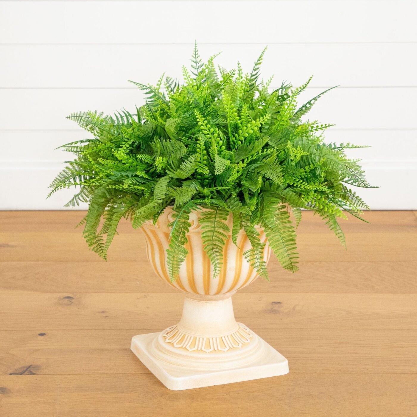 22" UV Resistant Artificial Fern in Decorative Urn Planter (Indoor/Outdoor)