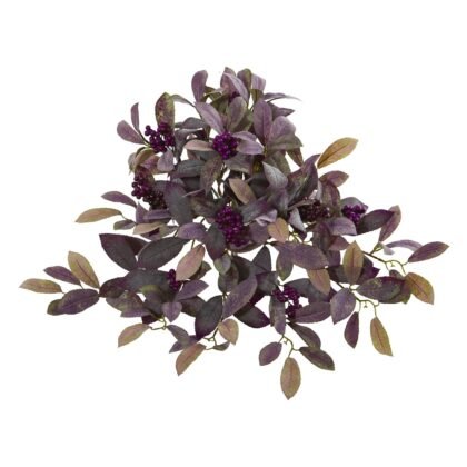 23" Fall Laurel Leaf with Berries Artificial Plant (Set of 3)