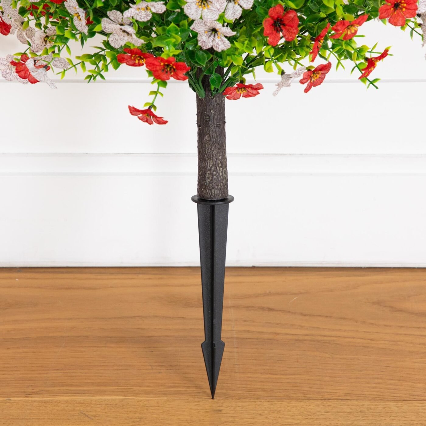 2' UV Resistant Artificial Red, White and Blue Flowering Daisy Bush with Integrated Ground Stake (Indoor/Outdoor) - Set of 2