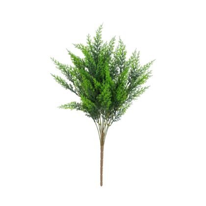 24" UV Resistant Artificial Cedar Bush (Indoor/Outdoor) - Set of 2