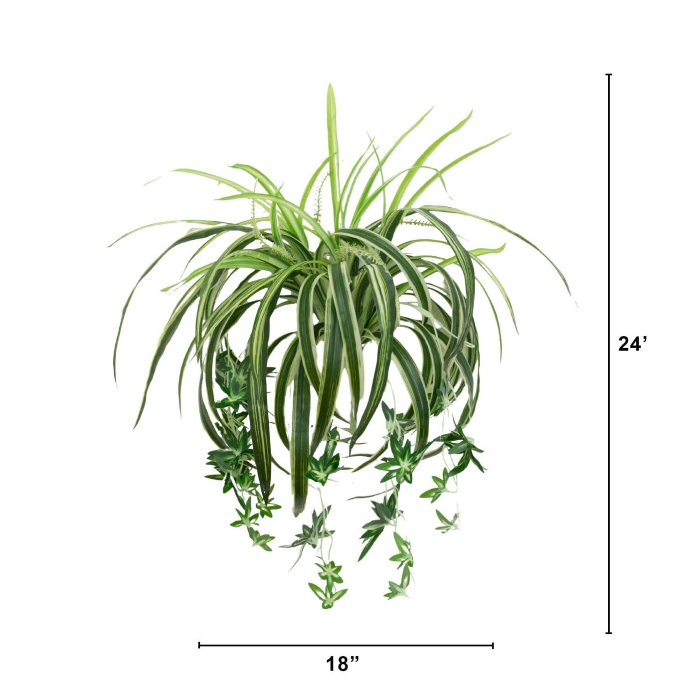 24" UV Resistant Artificial Spider Bush (Indoor/Outdoor) - Set of 3