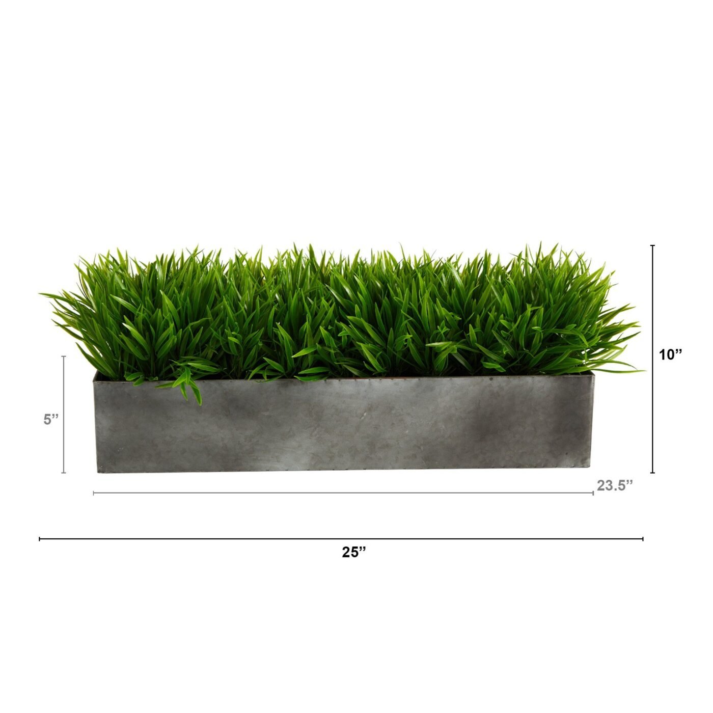 25" Wild Grass Artificial Plant in Metal Planter
