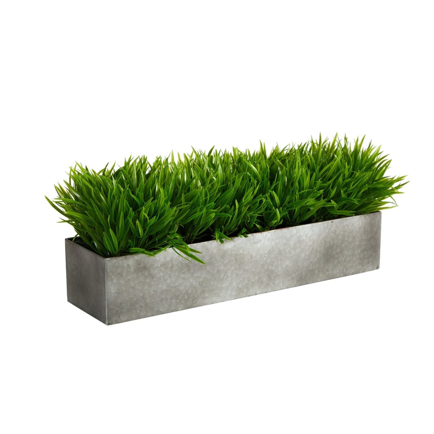 25" Wild Grass Artificial Plant in Metal Planter