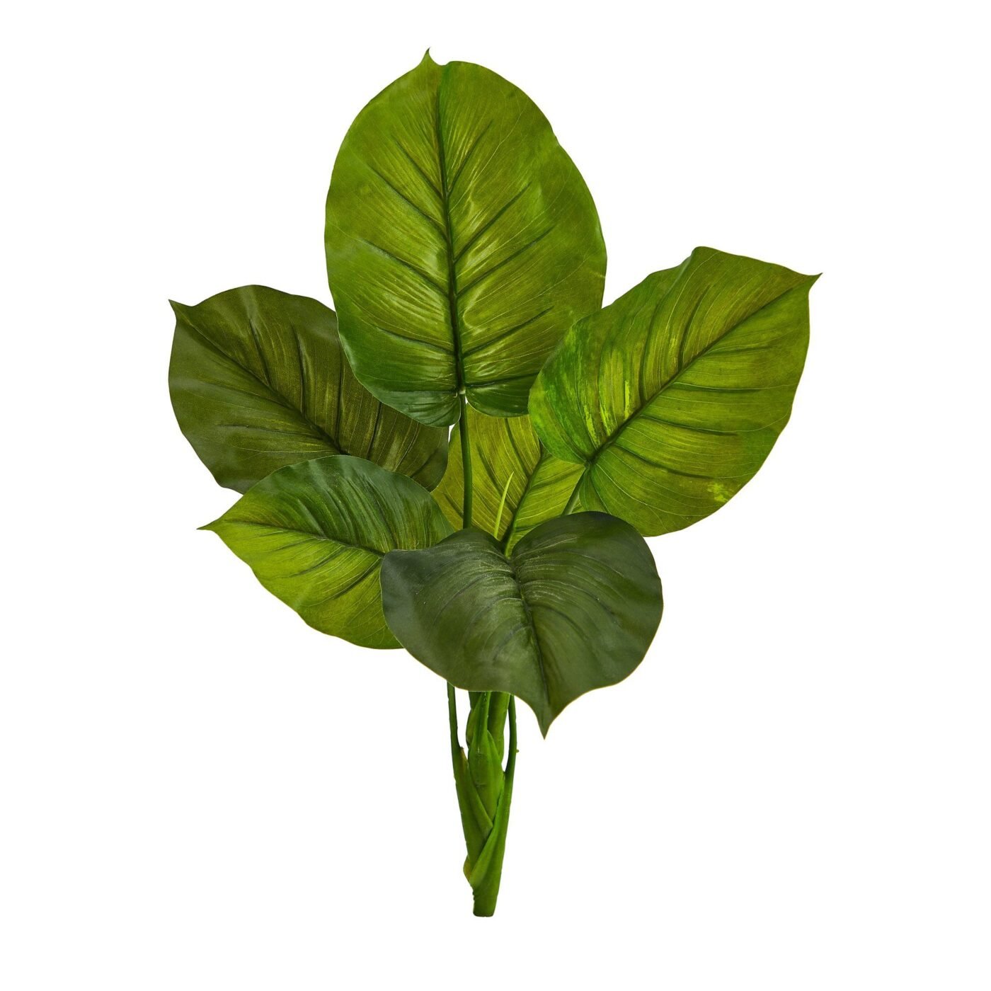 27" Large Philodendron Leaf Artificial Bush Plant (Set of 4)