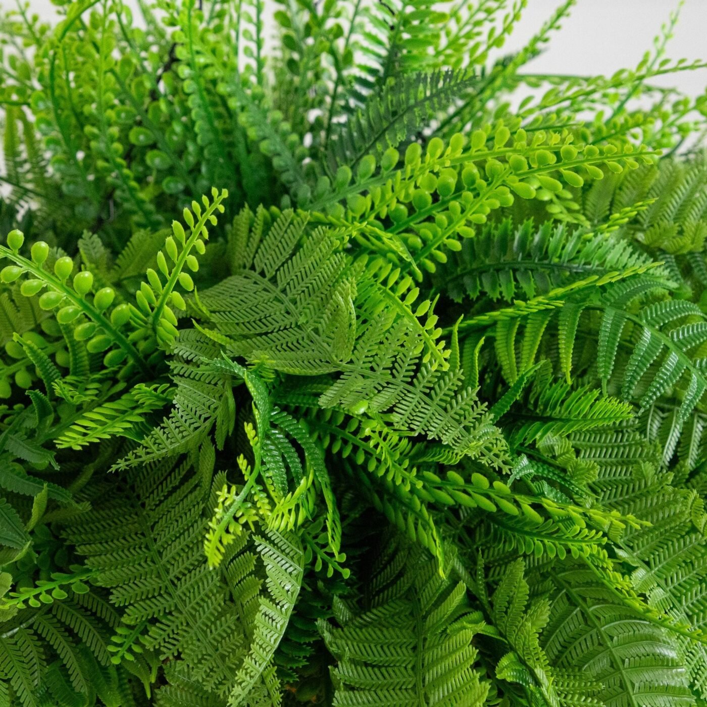 20" UV Resistant Artificial Mixed Fern Hanging Basket (Indoor/Outdoor)