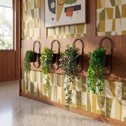 17" Artificial Hanging Plants - Set of 4