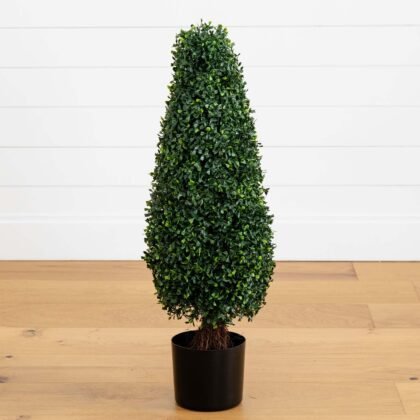 3' Boxwood Tower Topiary UV Resistant (Indoor/Outdoor)