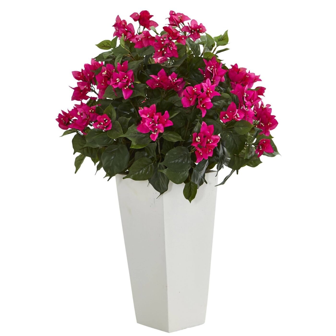 31" Bougainvillea Artificial Plant in White Tower Planter