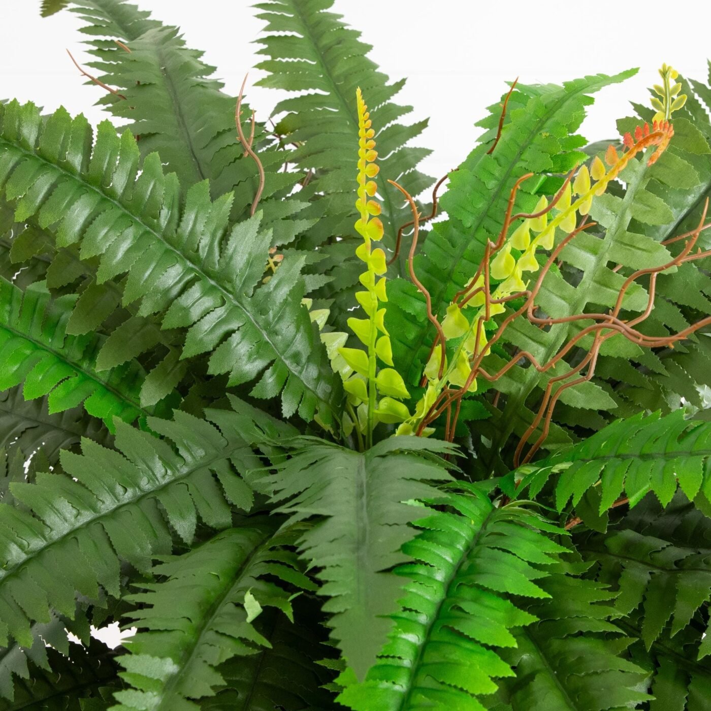 32" Artificial Self-Shaped Boston Fern Plan in Black Planter