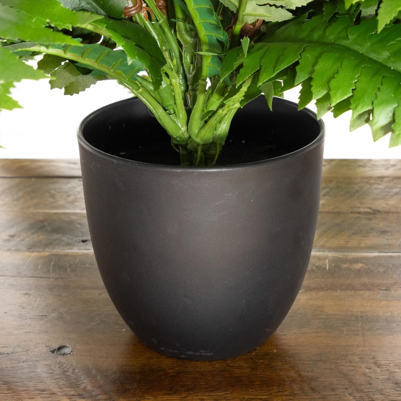 32" Artificial Self-Shaped Boston Fern Plan in Black Planter