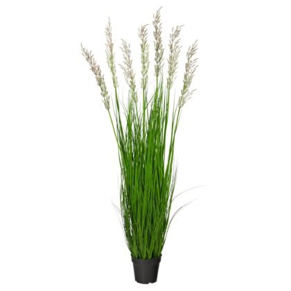 4.5' Plum Grass Artificial Plant with Warm Plumes