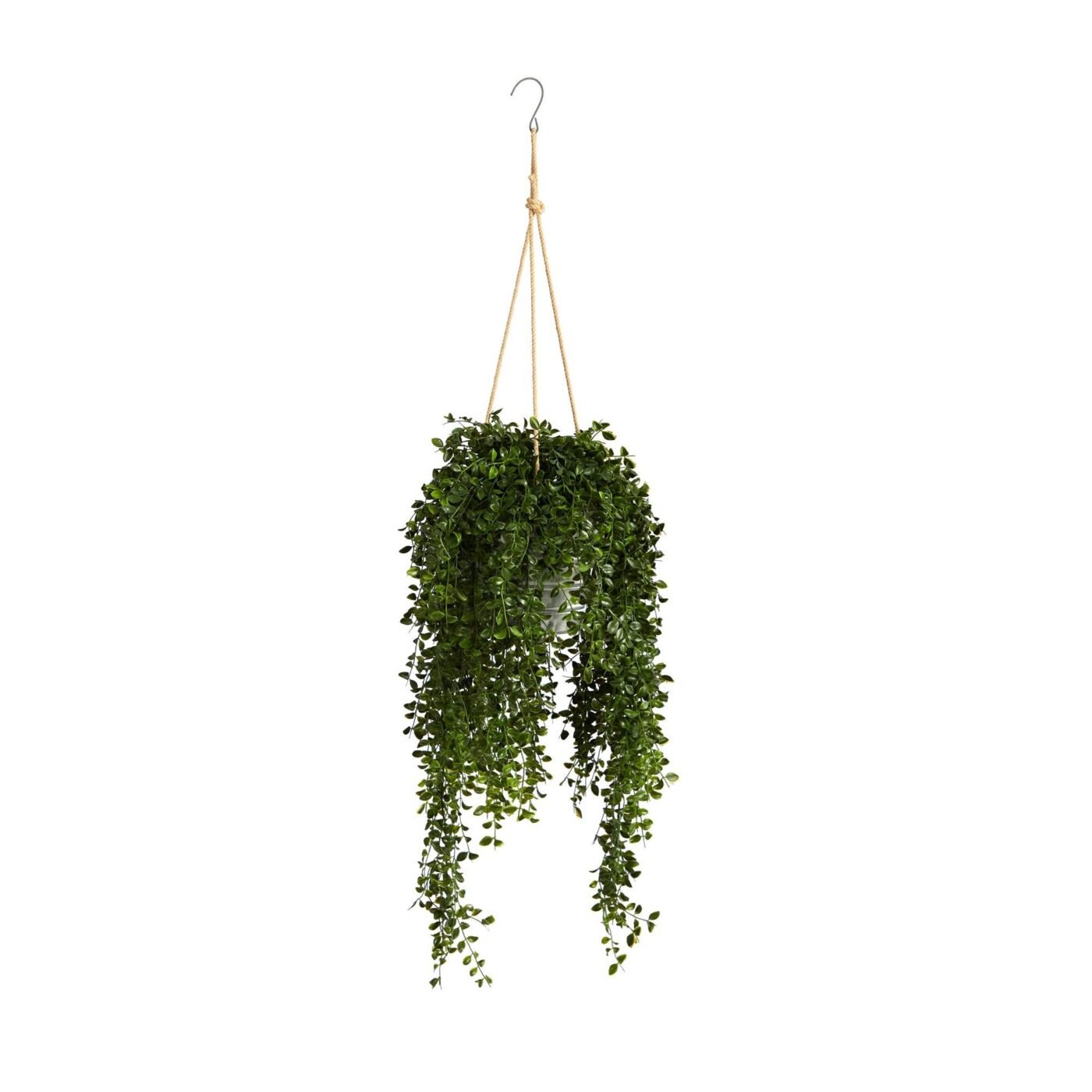 4' Gleditsia Artificial Plant in Hanging Metal Bucket UV Resistant (Indoor/Outdoor)