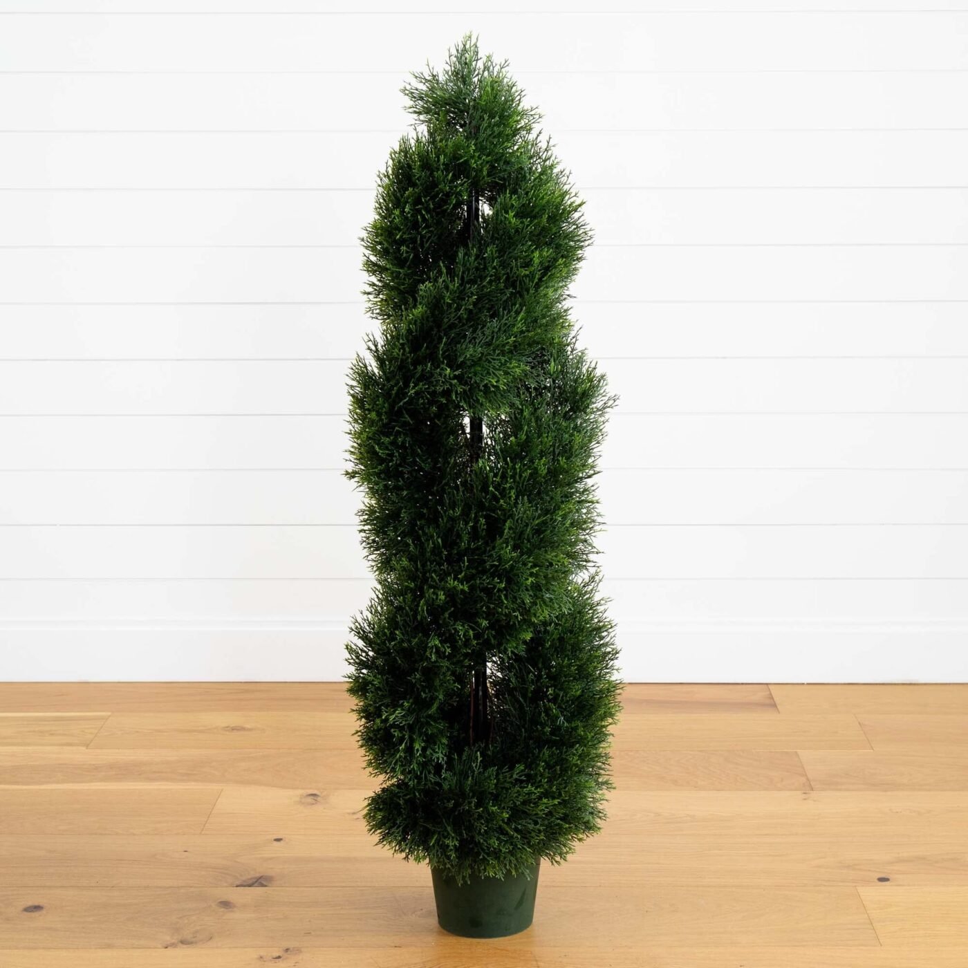 4' Double Pond Cypress Spiral Topiary UV Resistant (Indoor/Outdoor)