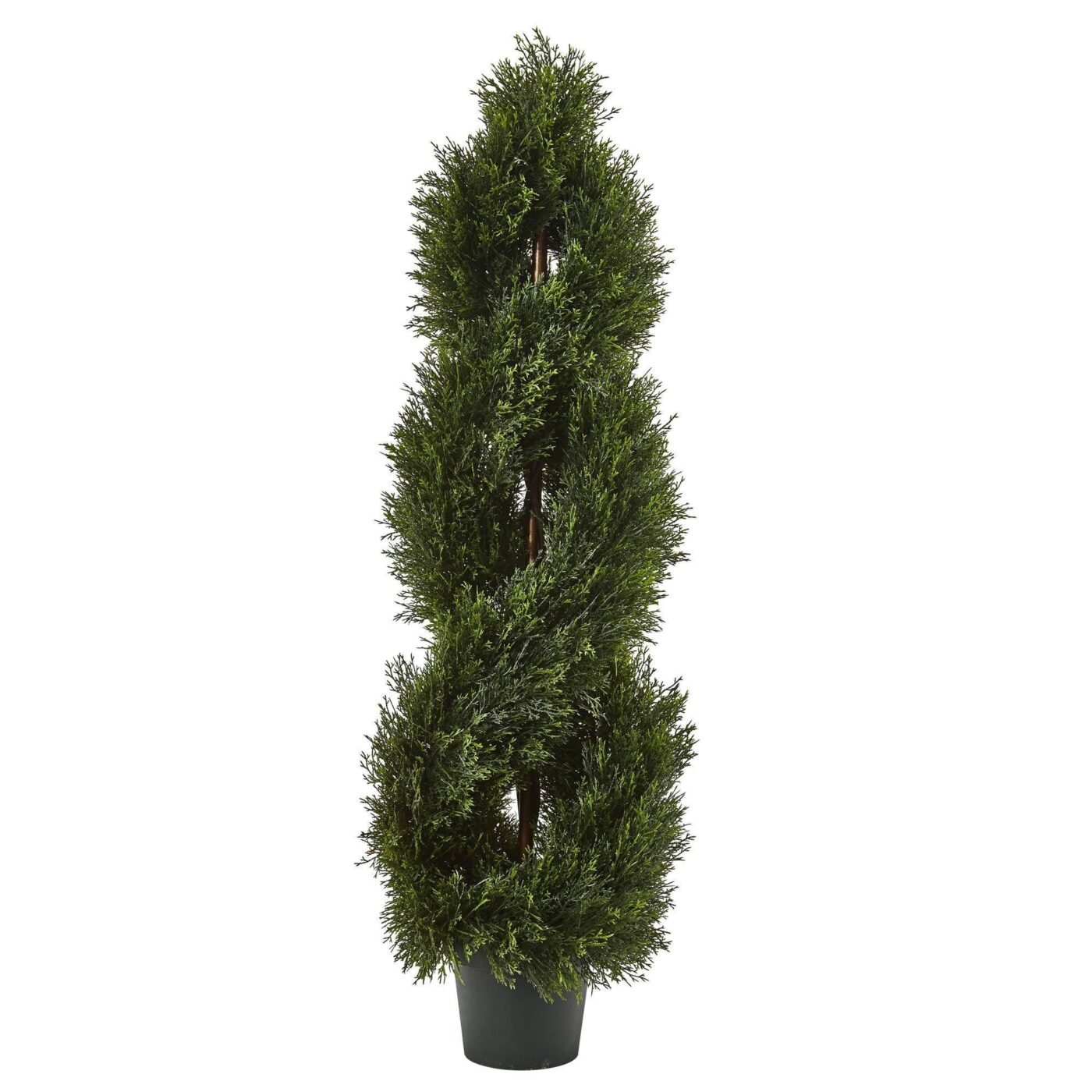 4' Double Pond Cypress Spiral Topiary UV Resistant (Indoor/Outdoor)