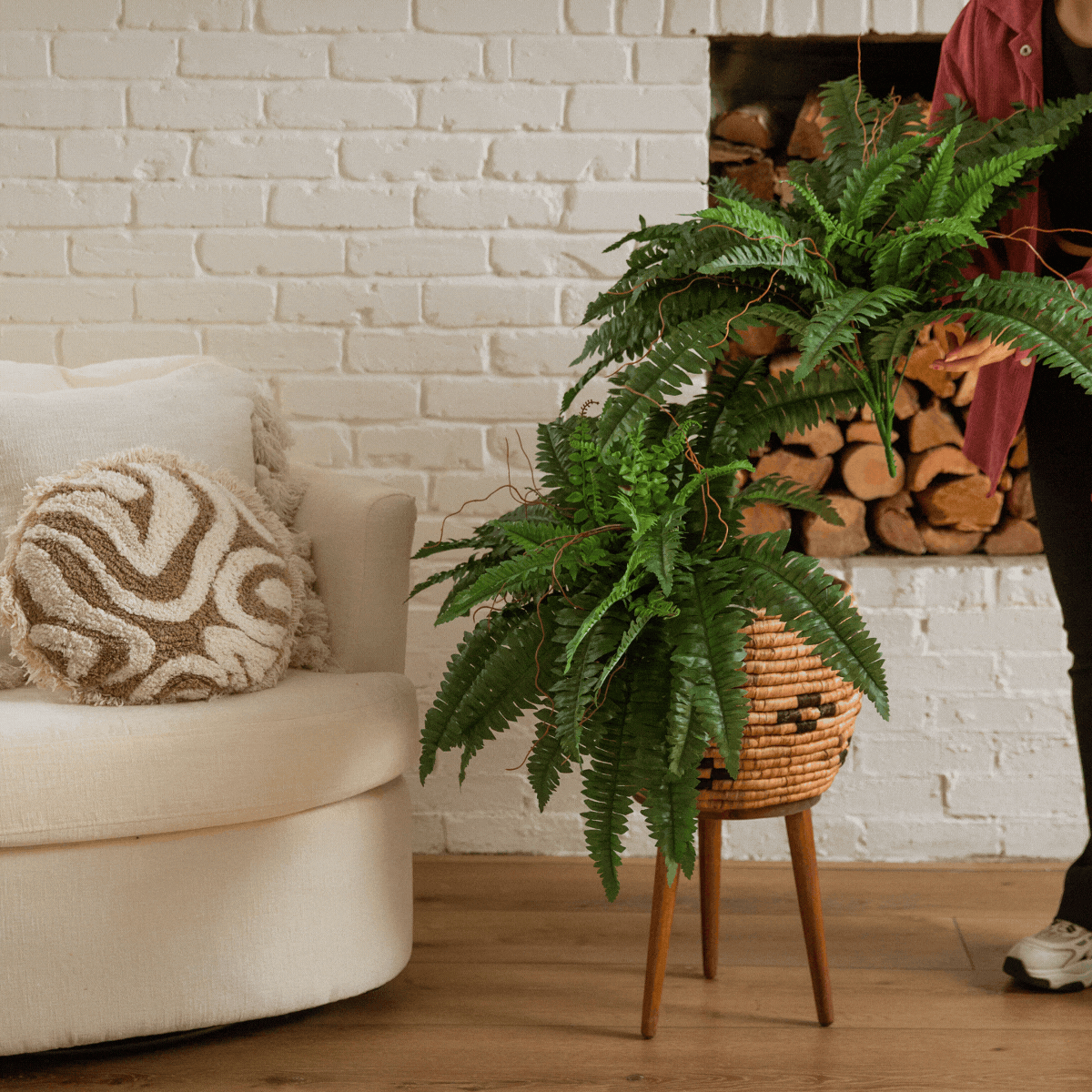 40" Artificial Boston Fern (Set of 2)