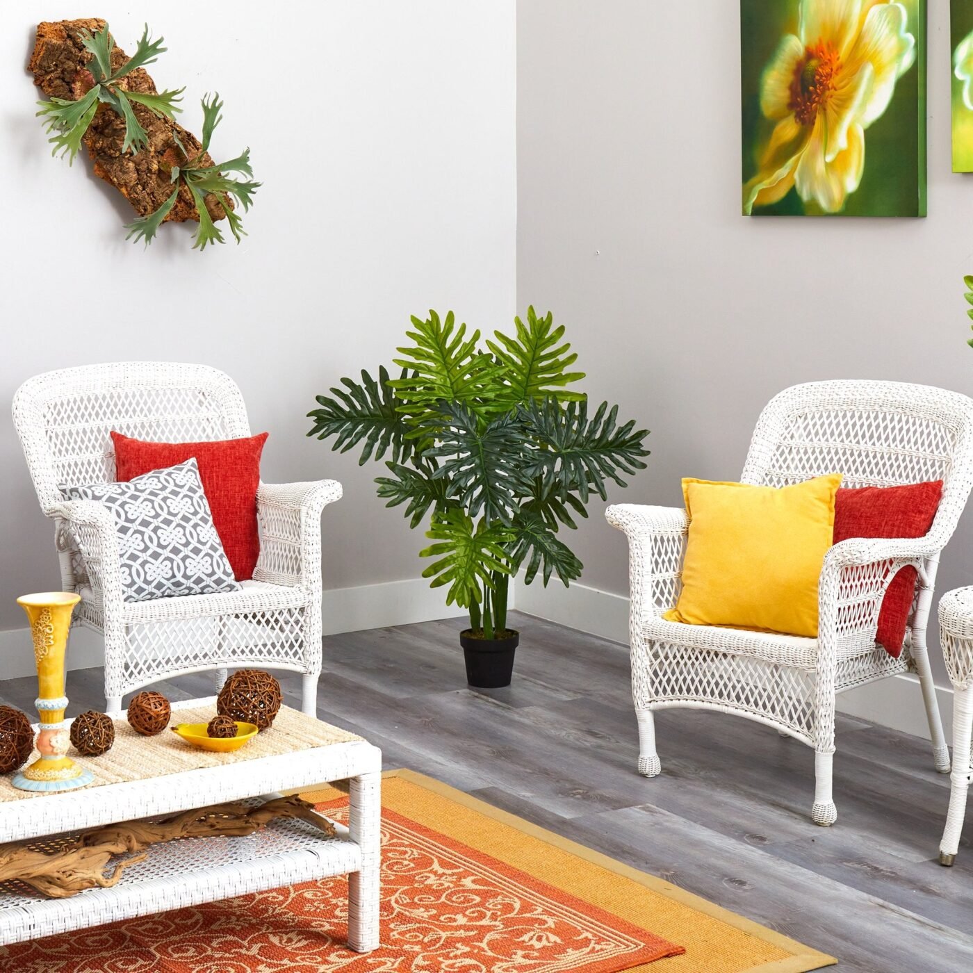 40" Philodendron Artificial Plant (Real Touch)