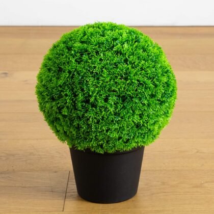 16" UV Resistant Artificial Mediterranean Cypress Topiary Plant (Indoor/Outdoor)