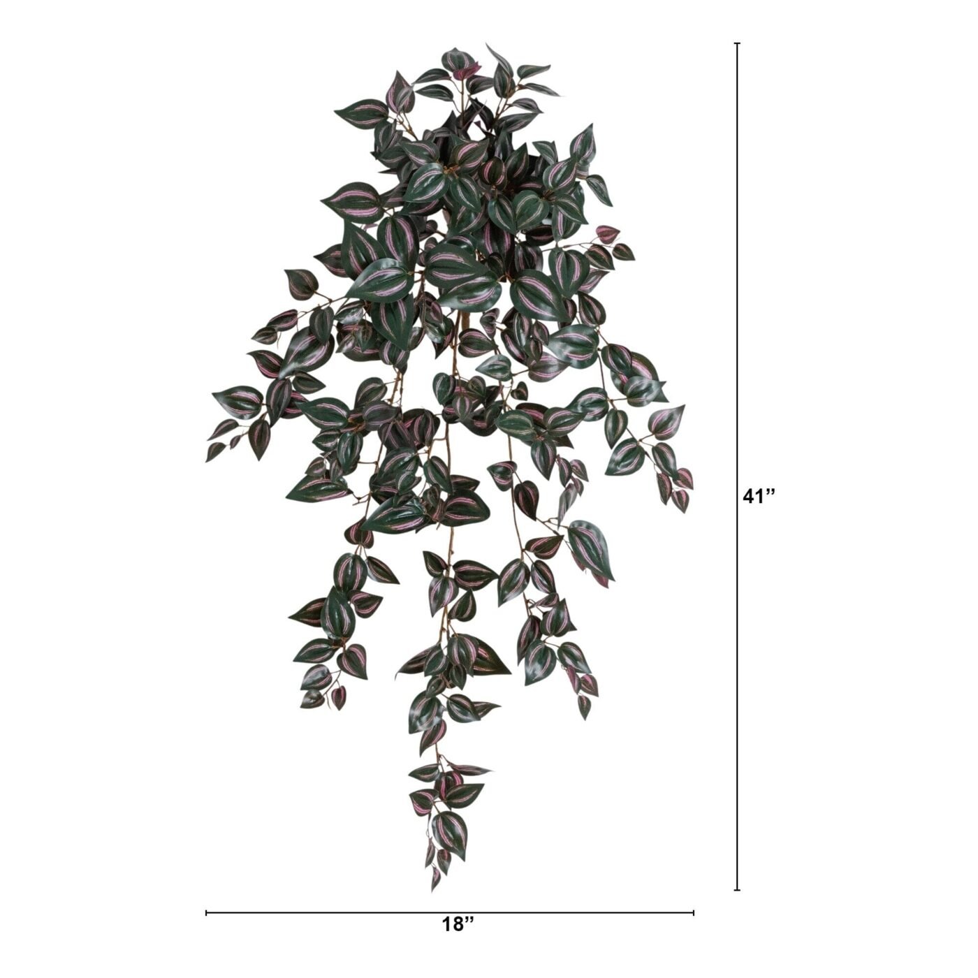 41" UV Resistant Artificial Wandering Jew Hanging Plant (Indoor/Outdoor)- Set of 3