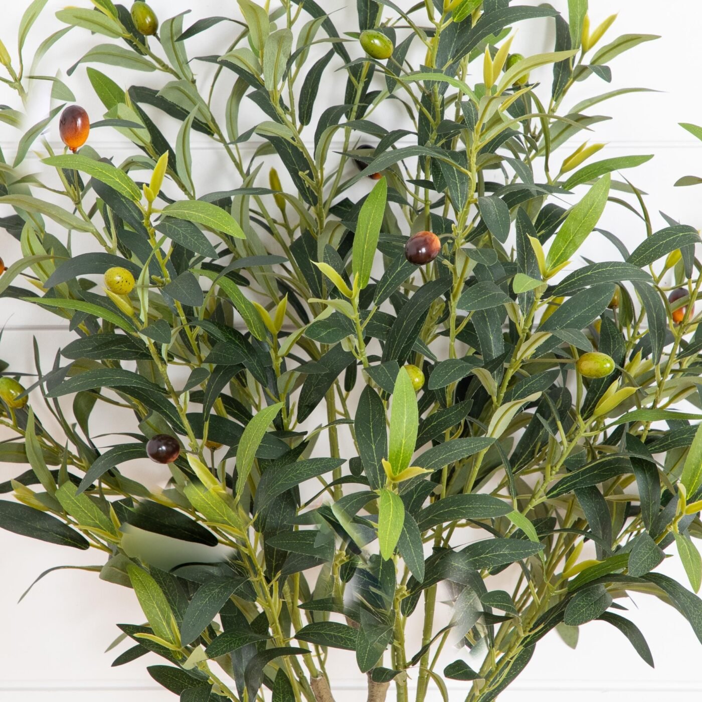 3.5' UV Resistant Artificial Olive Bush with Integrated Ground Stake (Indoor/Outdoor)