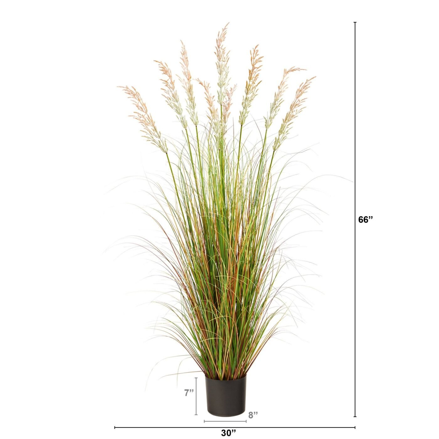 5.5' Plum Grass Artificial Plant with Multicolored Grass