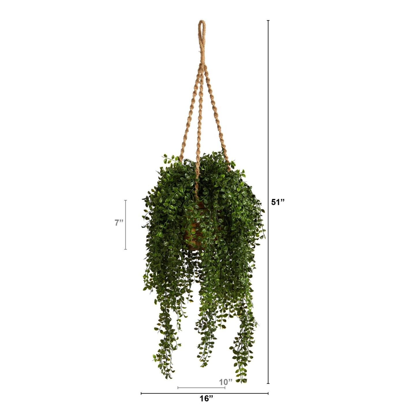 51" Gleditsia Artificial Plant in Hanging Basket UV Resistant (Indoor/Outdoor)