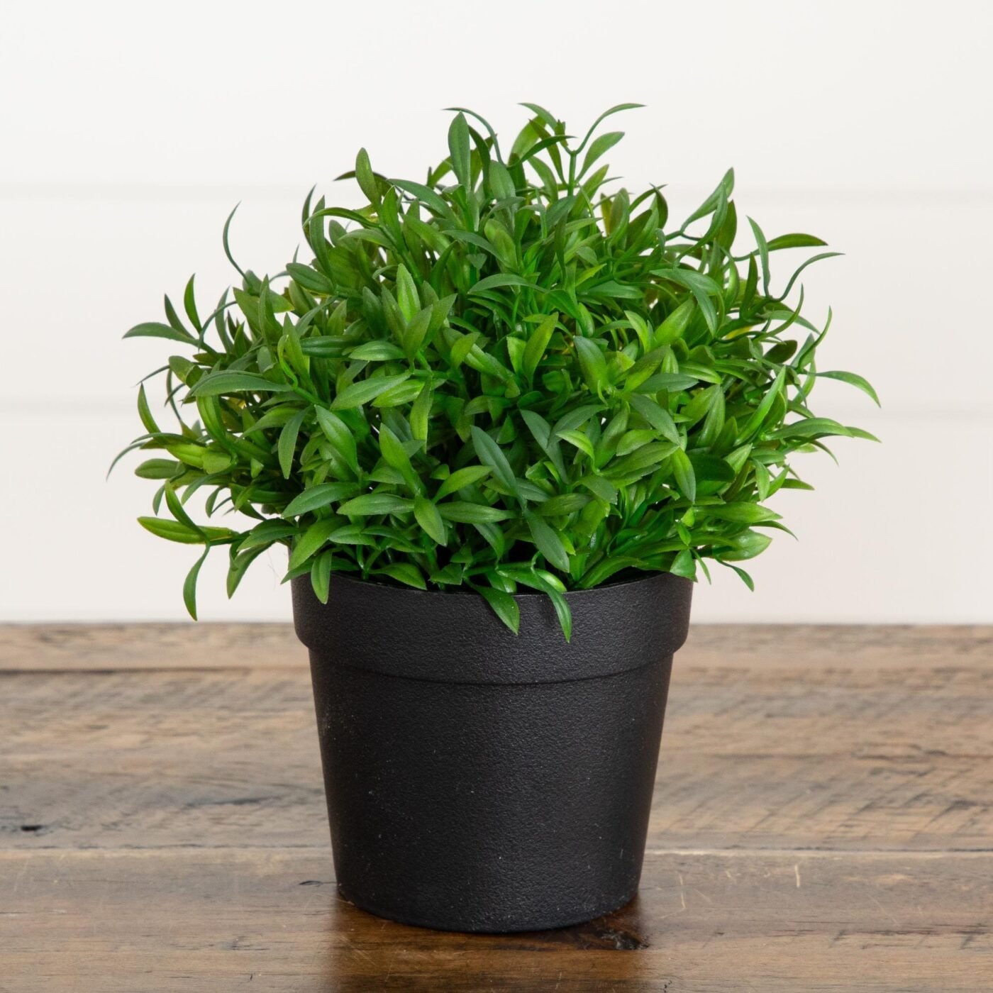 6" Artificial Grass Plant in Black Pot - Set of 2