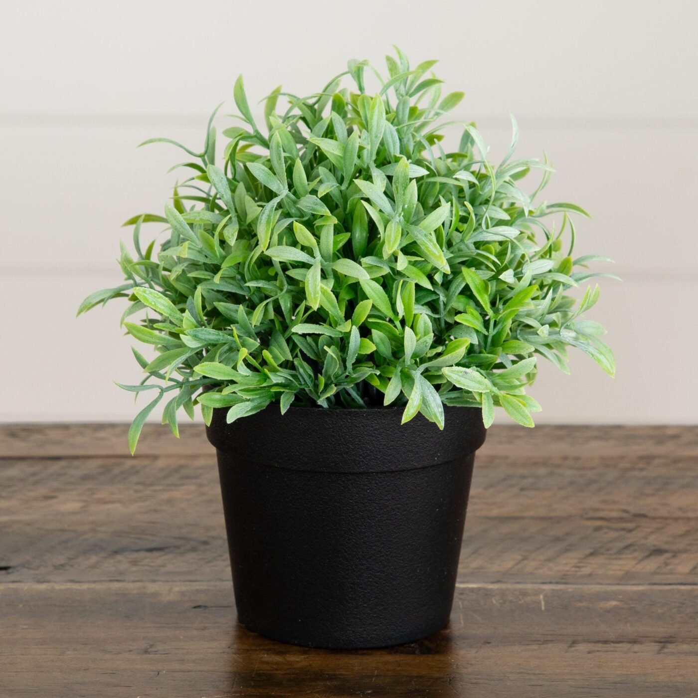 6" Artificial Grass Plant in Black Pot - Set of 2