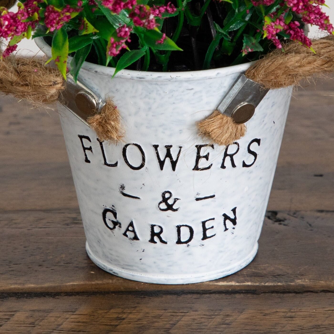 8" Artificial Lavender Plant in Rustic Flowers & Garden Planter -Set of 3